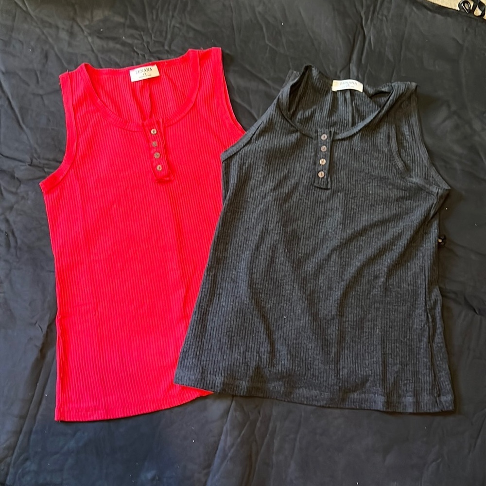 two 1x tank tops